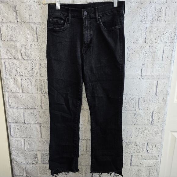 MOTHER Looker High Waisted Ankle Fray Straight Leg Jeans Size 28 - Picture 1 of 11